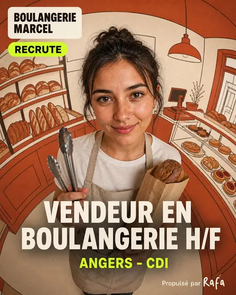 Annonce Vendeur en boulangerie, Boulangerie Marcel &middot; Angers