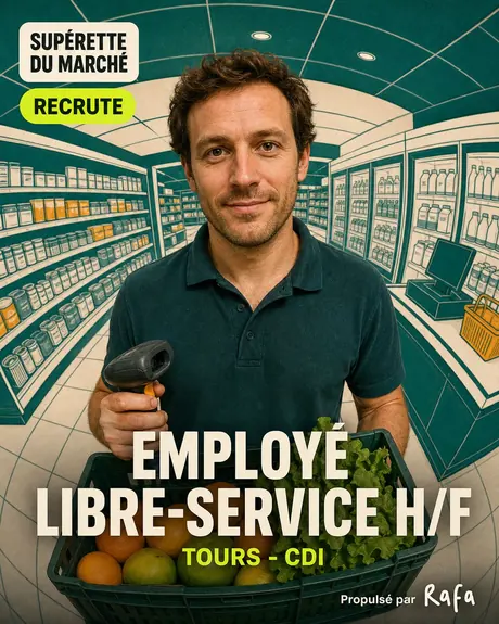 Annonce Employ&eacute; libre-service, Sup&eacute;rette du March&eacute; &middot; Tours