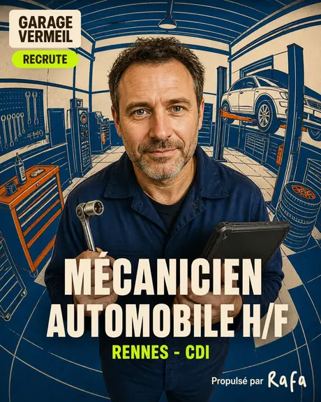 Annonce M&eacute;canicien automobile, Garage Vermeil &middot; Rennes