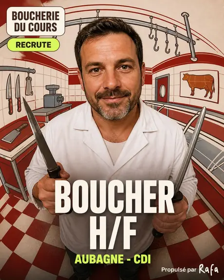 Annonce Boucher / Bouch&egrave;re, Boucherie du Cours &middot; Aubagne