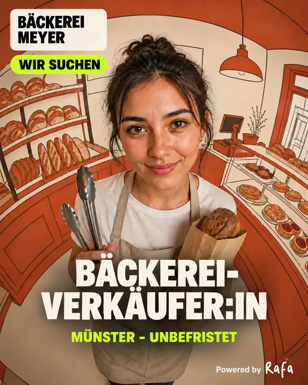 Anzeige Bäckereiverkäufer:in, Bäckerei Meyer · Münster